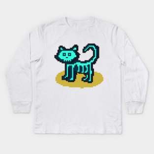 skeleton cat Kids Long Sleeve T-Shirt